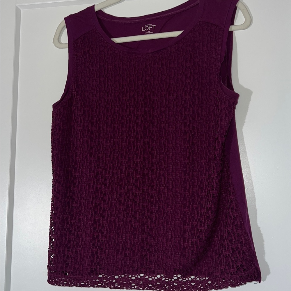 LOFT Rich Purple Top